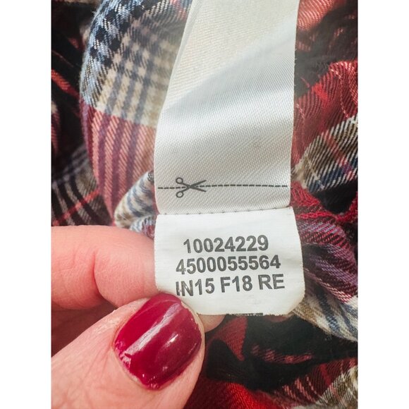 Ariat Womens Red Plaid Button-Up Western Cowgirl Shirt S Santa Fe Tribal Print - Picture 7 of 12